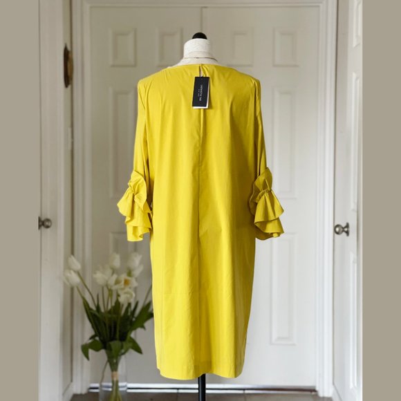 NWT Lafayette 148 Ruffle Sleeve Knee-length Dress - Picture 7 of 15